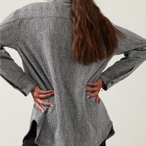 Athleta Textured Shirt Jacket 2x NWT - Picture 3 of 8